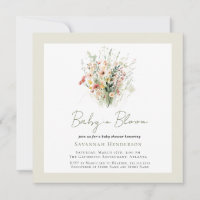 Wildflower Garden Baby in Bloom Baby Shower