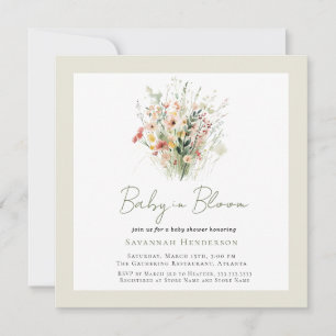 Wildflower Garden Baby in Bloom Baby Shower Invitation