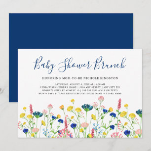 Wildflower Garden Baby Shower Brunch Invitation