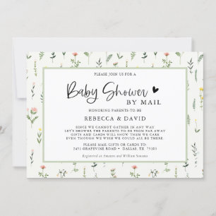 Wildflower Garden Baby Shower By Mail Invitation