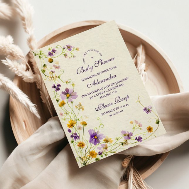 Wildflower Garden Baby Shower Invitation (Creator Uploaded)