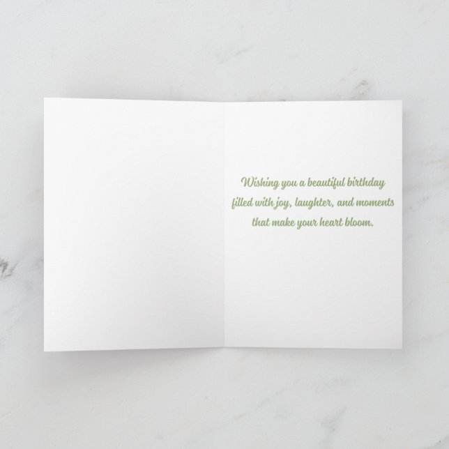 Wildflower Garden Birthday Card (Inside)