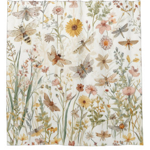 Wildflower Garden Botanical Butterflies Floral