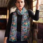 Wildflower Garden Botanical Floral<br><div class="desc">Immerse yourself in the vibrant hues of a wildflower meadow. This chiffon scarf, adorned with delicate blooms and lush foliage, brings the beauty of nature to your everyday style. The lightweight fabric drapes effortlessly, adding a touch of elegance to any outfit.</div>