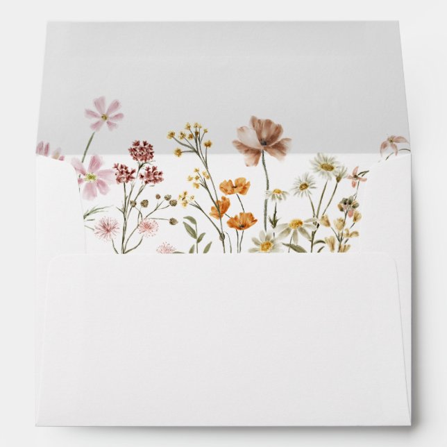 Wildflower Garden Bridal Shower In Bloom Envelope (Back (Bottom))