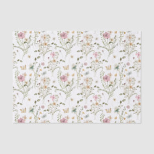 Wildflower Garden Butterfly  Tissue Paper