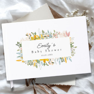 Wildflower Garden Charm Baby Shower Guest Book