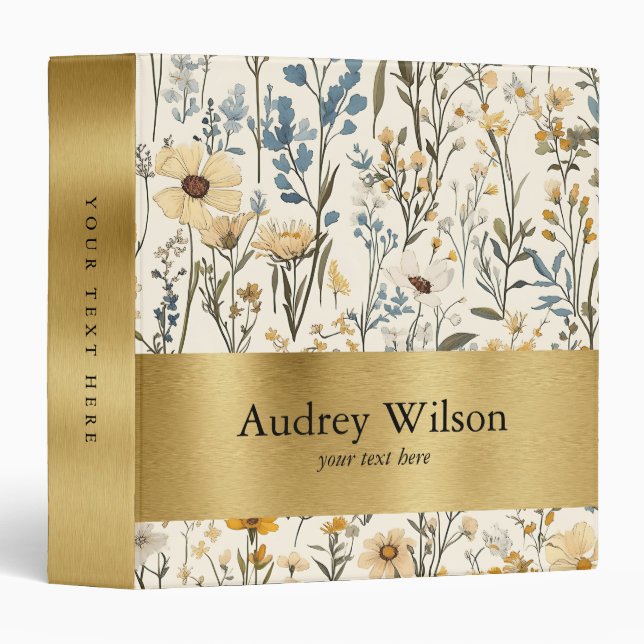 Wildflower Garden Floral Binder (Front/Spine)