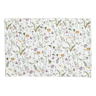 Wildflower Garden Floral Pattern  Pillowcase