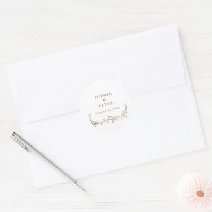 Wildflower Garden Floral Wedding Favour Sticker
