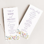 Wildflower Garden Floral Wild Flowers Wedding Program<br><div class="desc">This is a Wildflower Garden Floral Wild Flowers Wedding Program!</div>