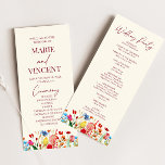 Wildflower Garden Floral Wild Flowers Wedding Program<br><div class="desc">This is a Wildflower Garden Floral Wild Flowers Wedding Program!</div>