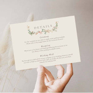 Wildflower Garden Floral Wreath Detail Card