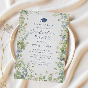 Wildflower Garden Graduation Party Invitation