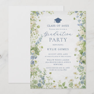 Wildflower Garden Graduation Party Invitation