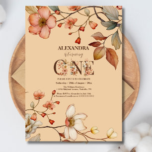 Wildflower Garden Party 1st Birthday Invitation