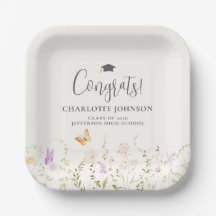 Wildflower Garden Party Graduation Tableware