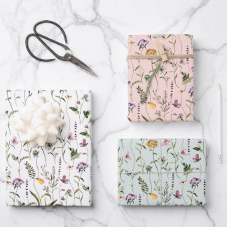 Wildflower Garden Pattern  Wrapping Paper Sheet