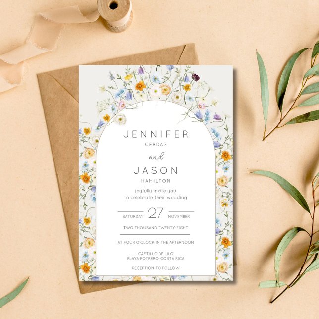 Wildflower Garden Spring Summer Wedding Invitation (Wildflower Garden Spring Summer Wedding Invitation)