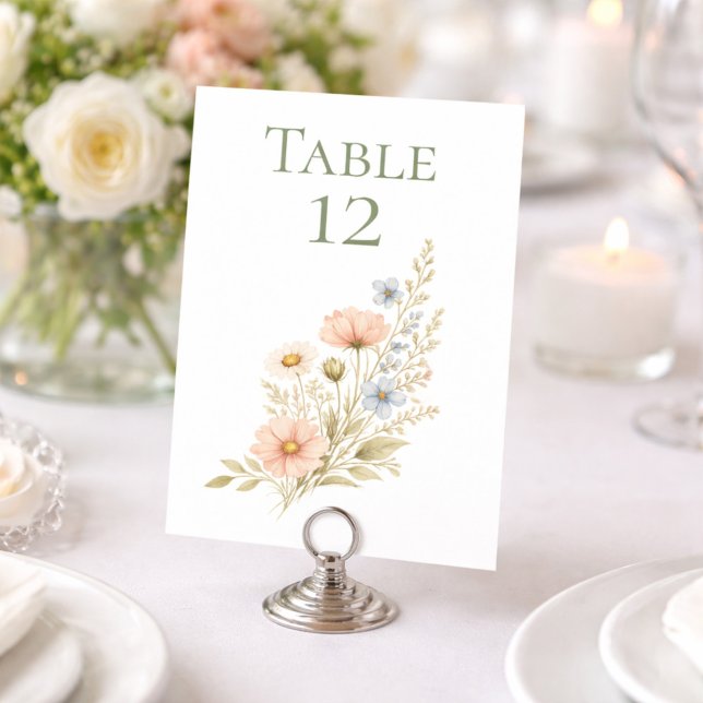 Wildflower Garden Table Number Sign (Creator Uploaded)