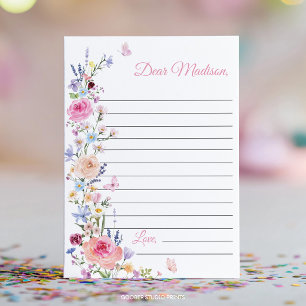 Wildflower Garden Time Capsule Note Message Card