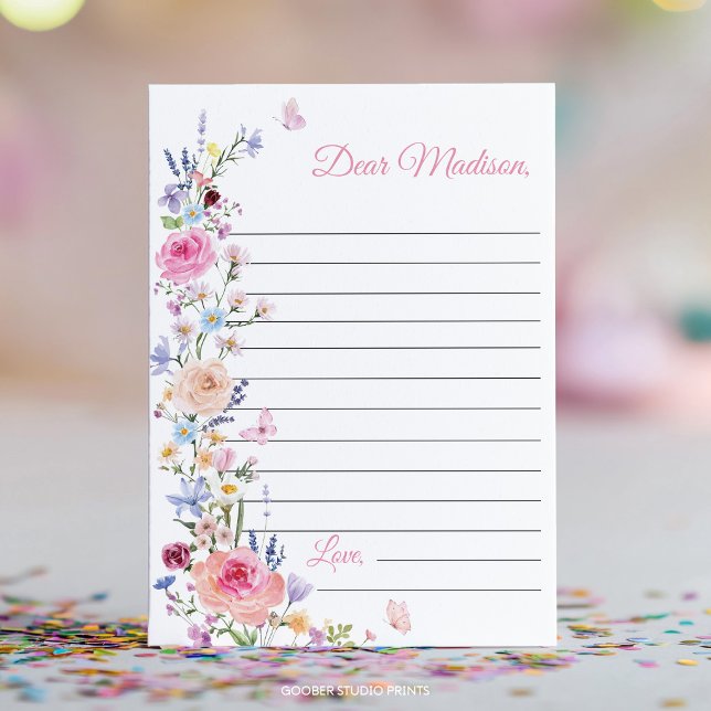 Wildflower Garden Time Capsule Note Message Card (Creator Uploaded)