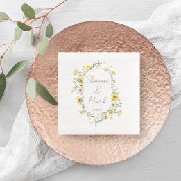 Wildflower Garden Wedding Dinner Napkins