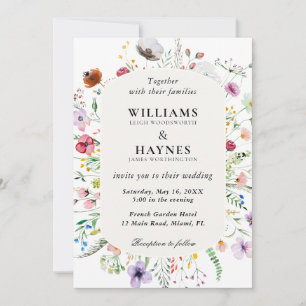 Wildflower Garden Wedding Invitation