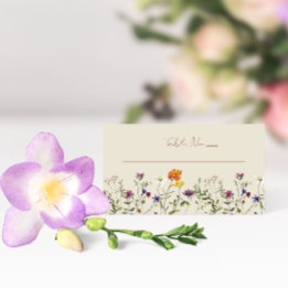 Wildflower Garden Wedding Place Cards