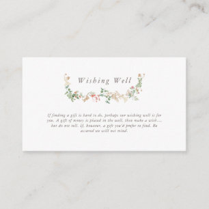 Wildflower Garden Wishing Well Enclosure Card