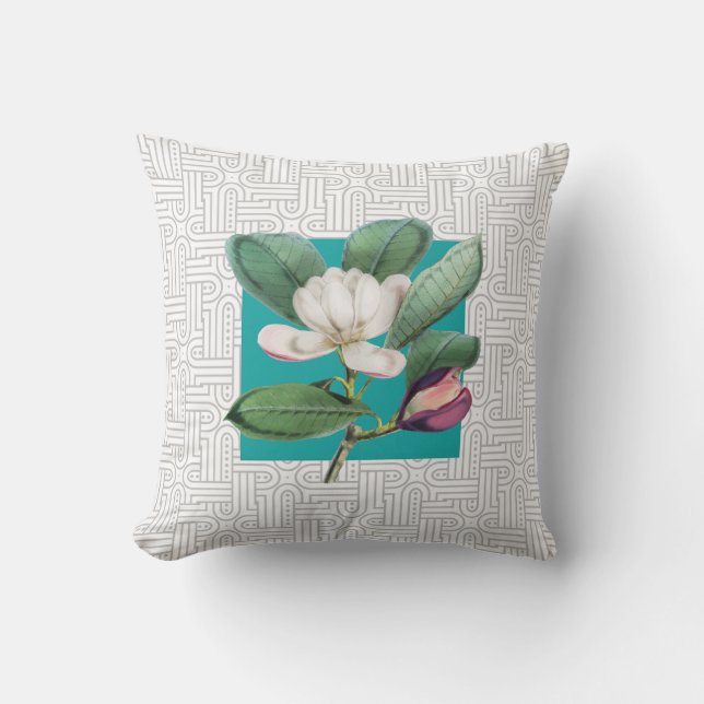 Wildflower Grace Throw Pillow (Front)