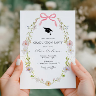 Wildflower Graduation Party Invitation