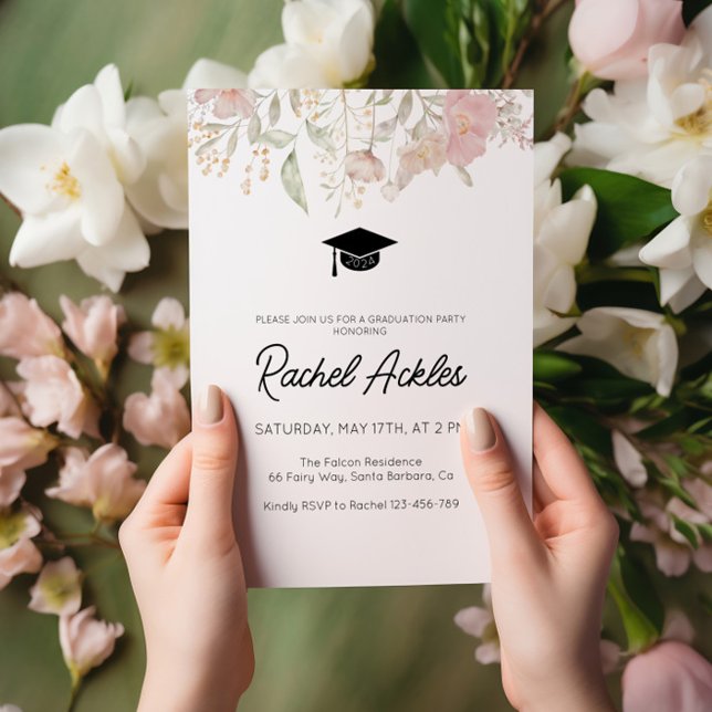 Wildflower Graduation Party Invite, Floral Grad Invitation (Creator Uploaded)