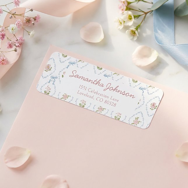 Wildflower Graduation Party Return Address (Créateur téléchargé)