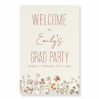 Wildflower Graduation Party Welcome Sign In Bloom