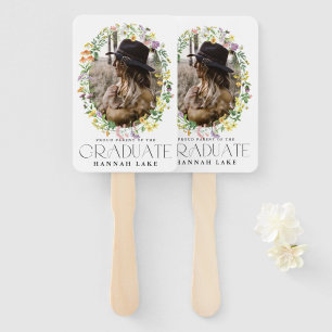 Wildflower Graduation Photo  Hand Fan