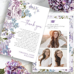 Wildflower Graduation Thank You Card