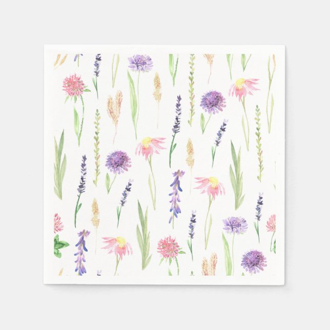 Wildflower Greenery  Napkin (Front)
