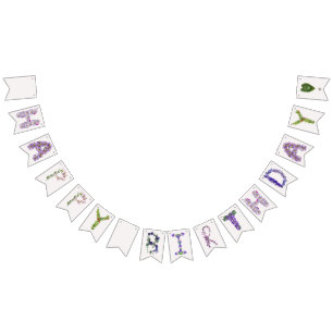 Wildflower Happy Birthday Banner