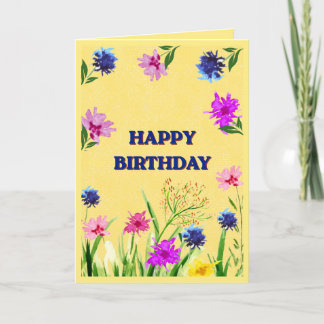 Wildflower Happy Birthday Card