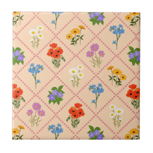 Wildflower Harlequin Garden Tile