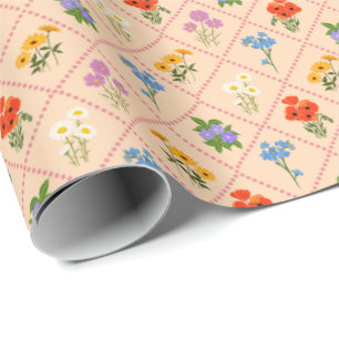 Wildflower Harlequin Garden Wrapping Paper