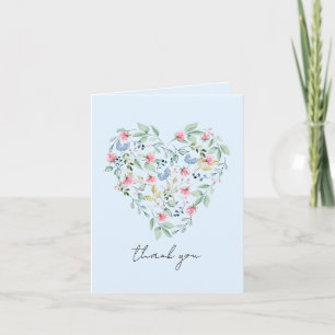 Wildflower Heart Thank you or Any Occasion Card