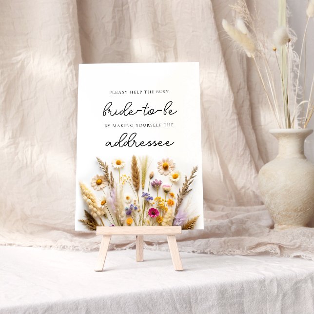 Wildflower Help the Busy Bride Address an Envelop Poster (Creator Uploaded)