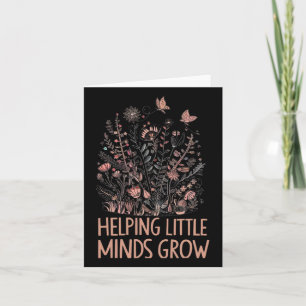 Wildflower Helping Little Minds Grow Teacher Back Card