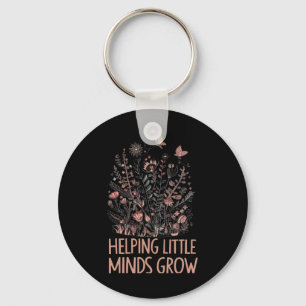 Wildflower Helping Little Minds Grow Teacher Back Keychain