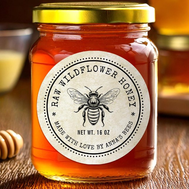 Wildflower honey label with custom colours (Creator Uploaded)