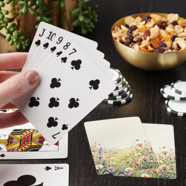 Wildflower Honey Playing Cards – Meadow Design (In Situ)