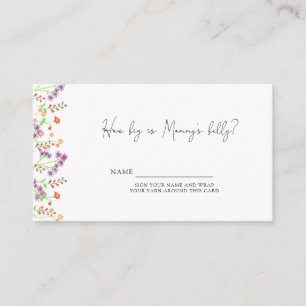 Wildflower How big is mommy's belly Enclosure Card