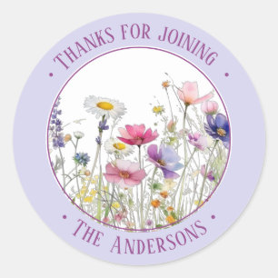 Wildflower illustration custom text sticker